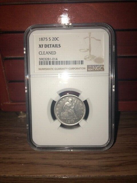 1875 S Twenty Cent Piece Ngc Xf Details - Beautiful Bright Coin