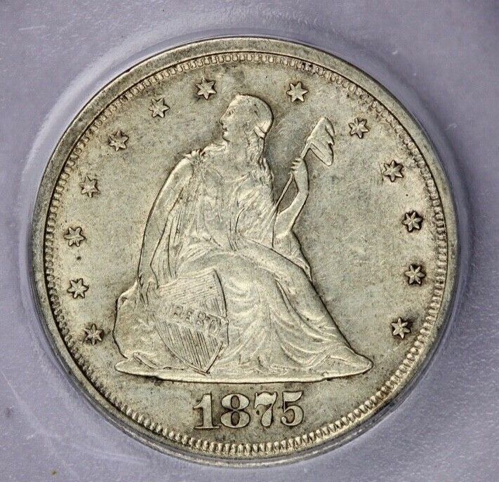 1875-s Seated Liberty Twenty Cent Piece 20c Icg - Ms61 Flashy Lustrous Coin!